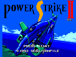 Power Strike II title screen for Sega Master System